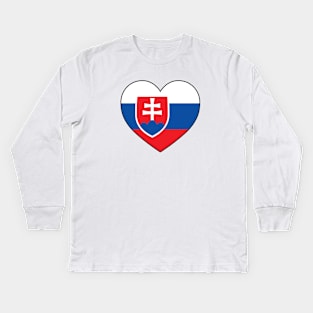 Heart - Slovakia Kids Long Sleeve T-Shirt